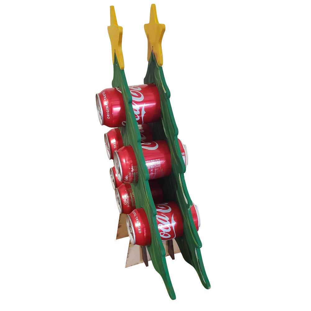 3D Spirit Christmas Tree MDF Cutout With Six Spirit Bottle Holders - Unfinished For DIY