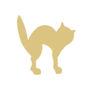 Basic Shape Spooky Cat MDF Cutout Silhouette - Unfinished For DIY