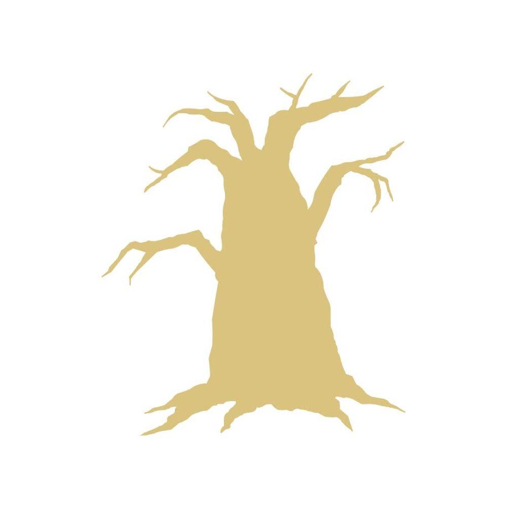 Basic Shape Spooky Tree MDF Cutout Silhouette - Unfinished For DIY