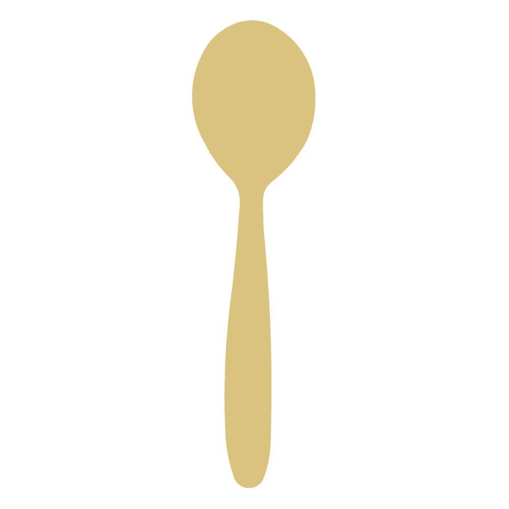Basic Shape Spoon MDF Cutout Silhouette Style 1 - Unfinished For DIY