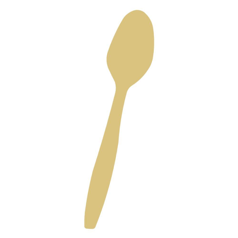 Basic Shape Spoon MDF Cutout Silhouette Style 2 - Unfinished For DIY