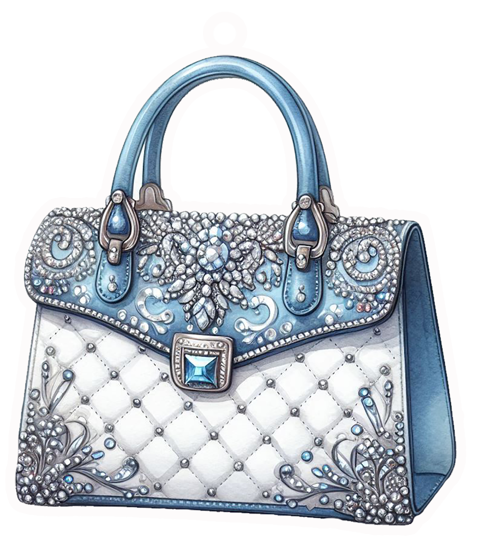 SASSY TALKIN BLUE PURSE