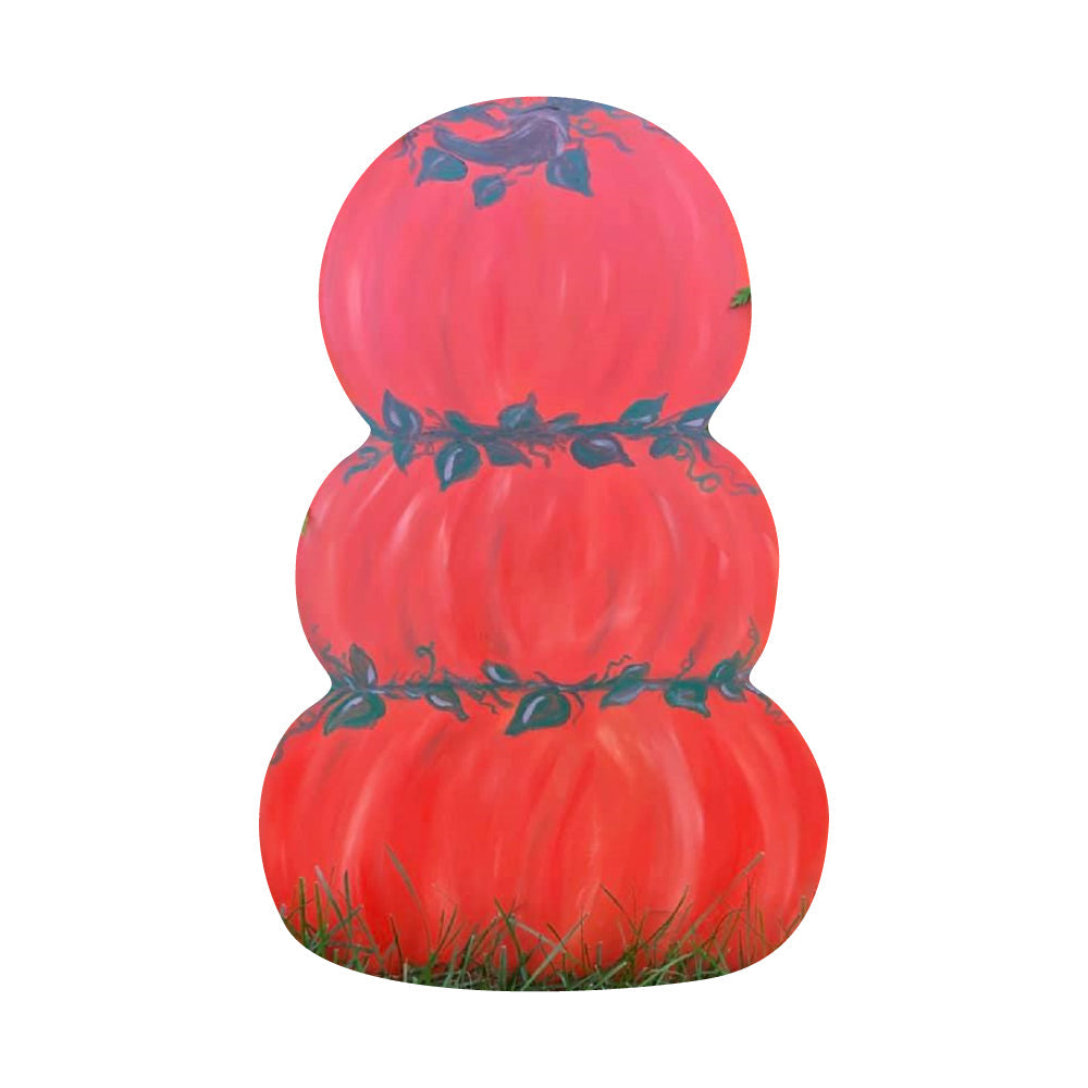 Basic Shape Stacked Pumpkin MDF Cutout Three-Pumpkin Silhouette - Unfinished For DIY
