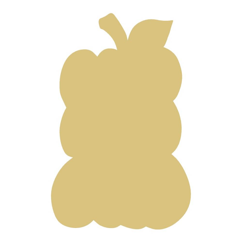 Basic Shape Stacked Pumpkin MDF Cutout Autumn Decor Style 3 - Unfinished For DIY