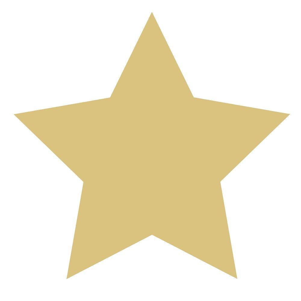 Basic Shape Star MDF Cutout Silhouette Style 1 - Unfinished For DIY
