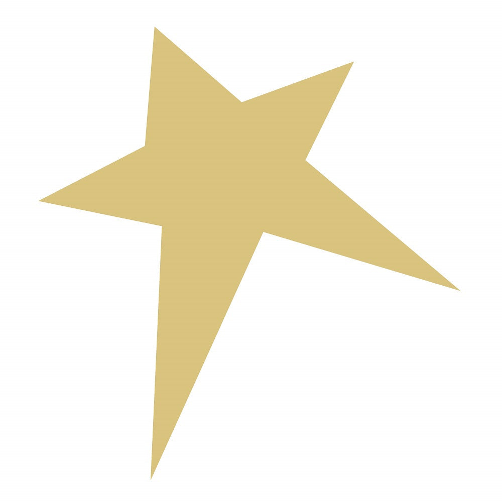 Basic Shape Star MDF Cutout Five-Point Star Silhouette Style 11 - Unfinished For DIY