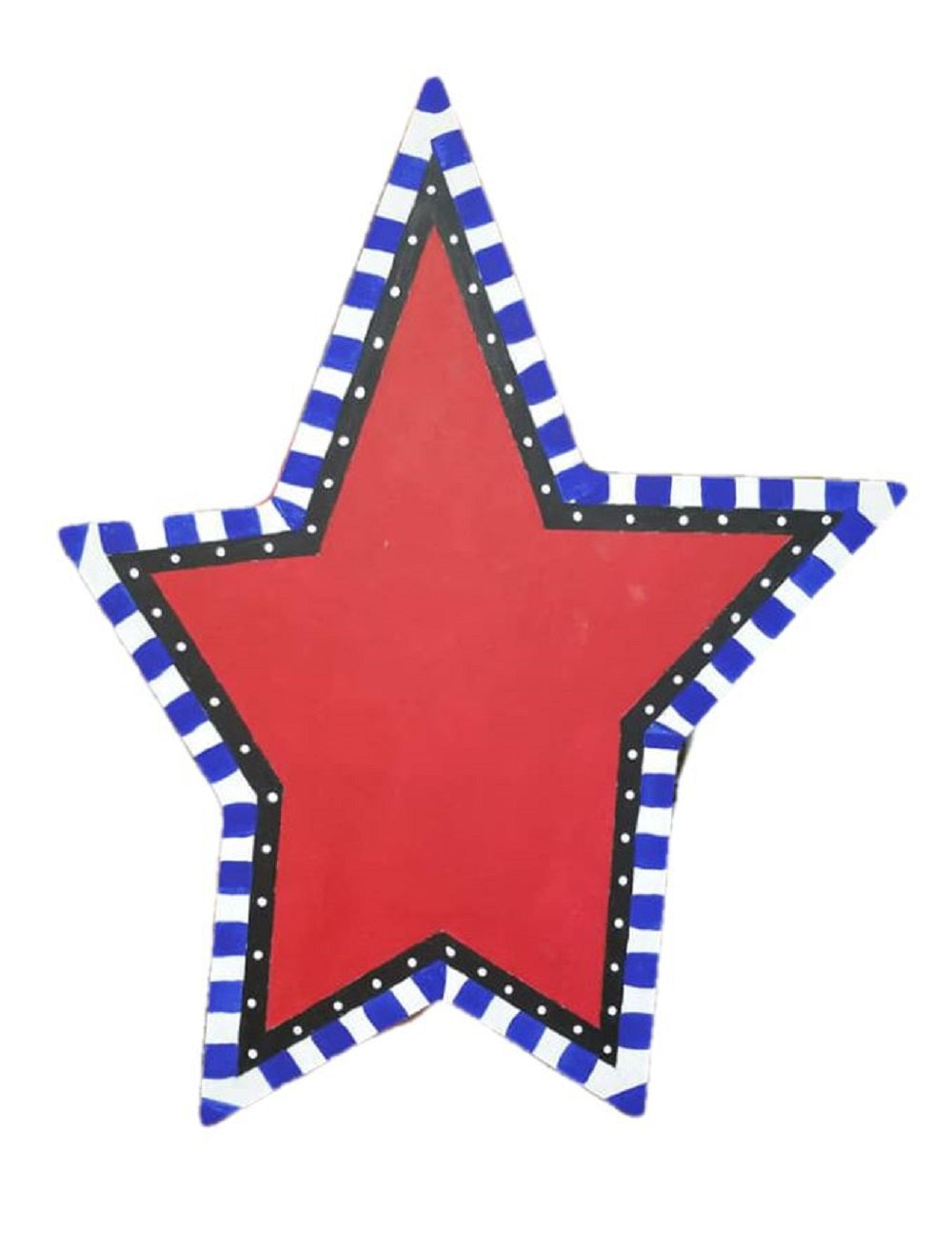 Basic Shape Star MDF Cutout Silhouette Style 2 - Unfinished For DIY