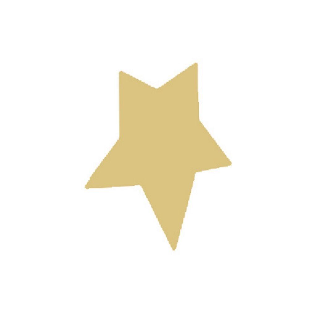 Basic Shape Star MDF Cutout Silhouette Style 2 - Unfinished For DIY