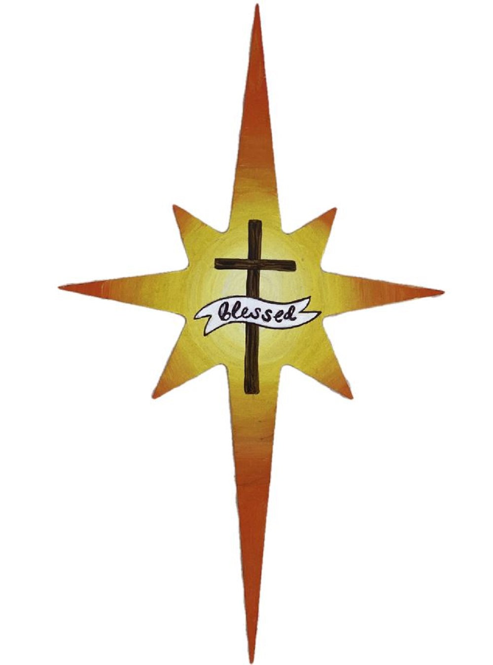 Basic Shape Eight Point Star MDF Cutout Starburst Silhouette - Unfinished For DIY