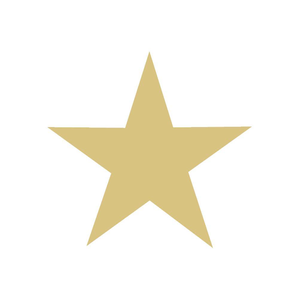 Basic Shape Star MDF Cutout Silhouette Style 4 - Unfinished For DIY