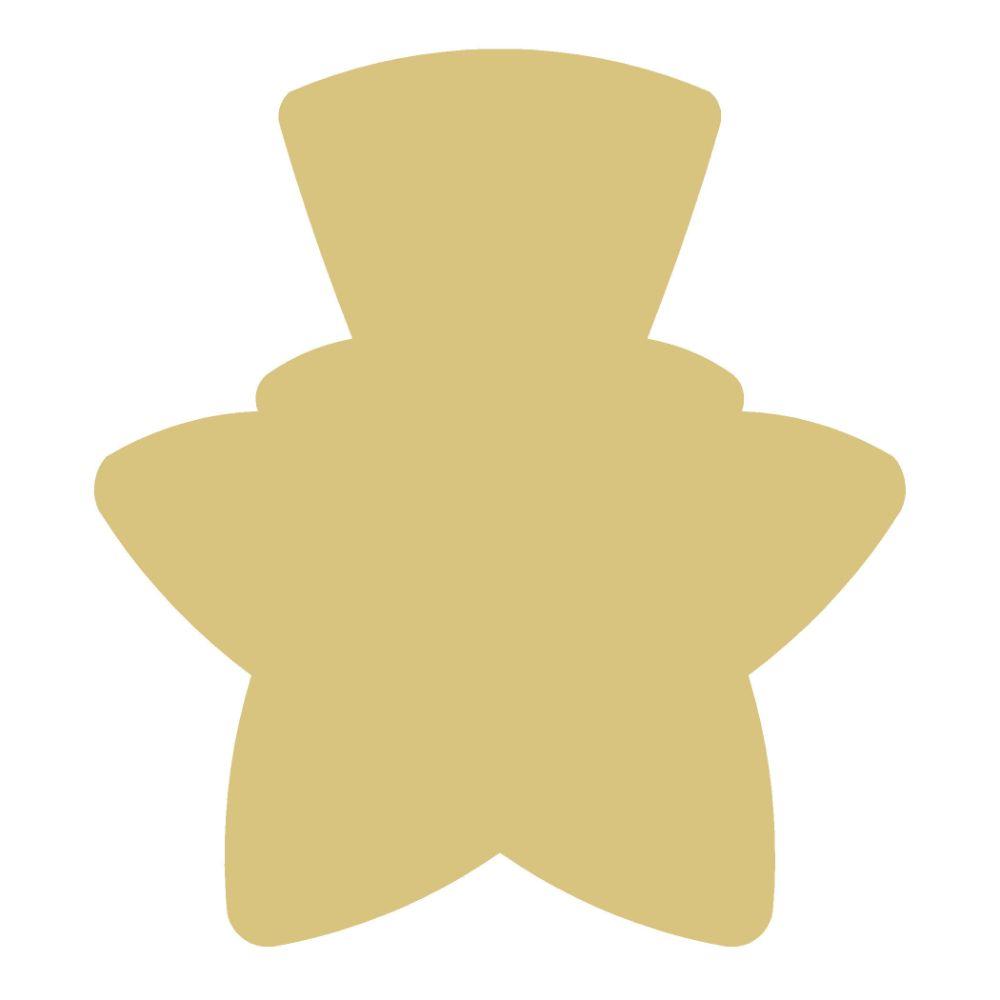 Basic Shape Star MDF Cutout Star Silhouette Style 7 - Unfinished For DIY
