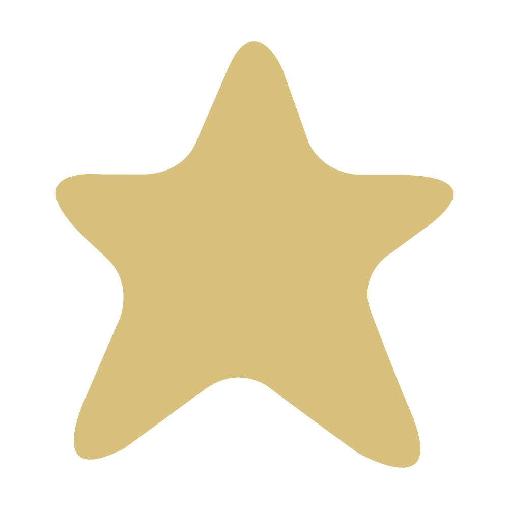 Basic Shape Star MDF Cutout Star Decor - Unfinished For DIY