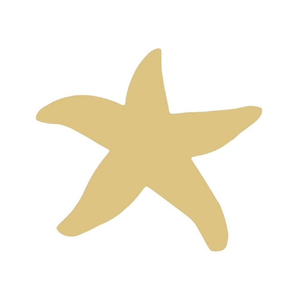 Basic Shape Starfish MDF Cutout Starfish Silhouette - Unfinished For DIY