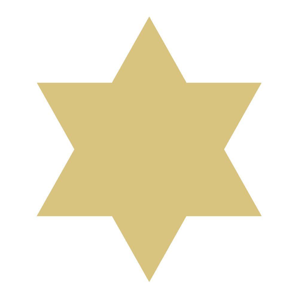 Basic Shape Star Of David MDF Cutout Silhouette - Unfinished For DIY