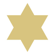 Basic Shape Star Of David MDF Cutout Silhouette - Unfinished For DIY