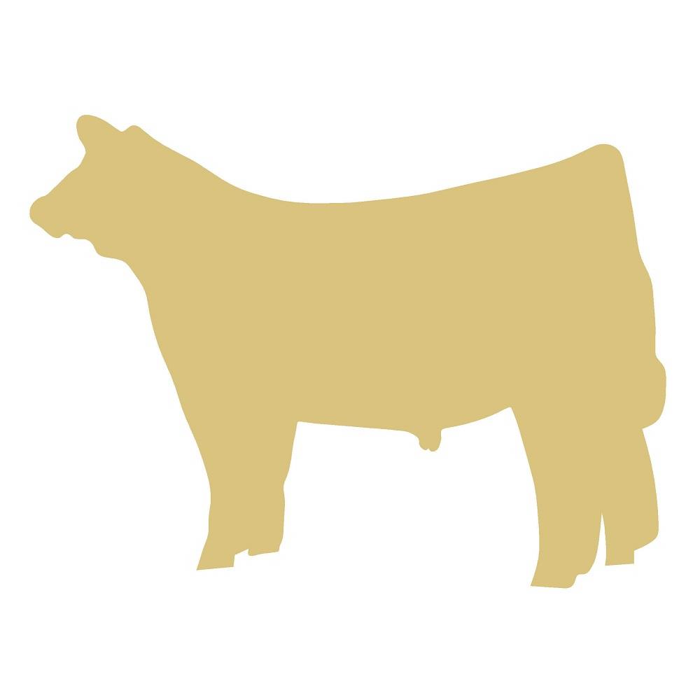 Basic Shape Steer MDF Cutout Silhouette - Unfinished For DIY
