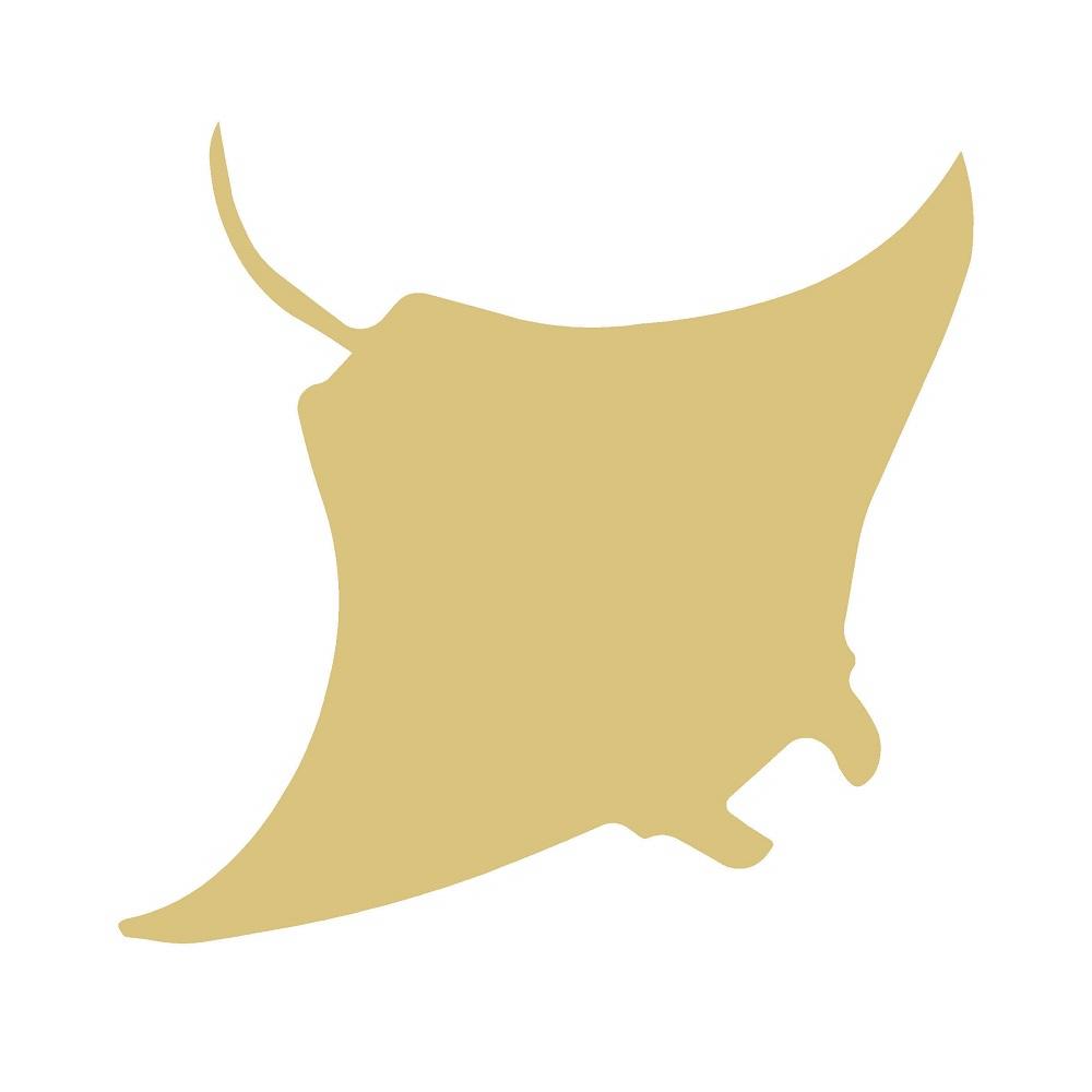 Basic Shape Stingray MDF Cutout Ocean Decor - Unfinished For DIY