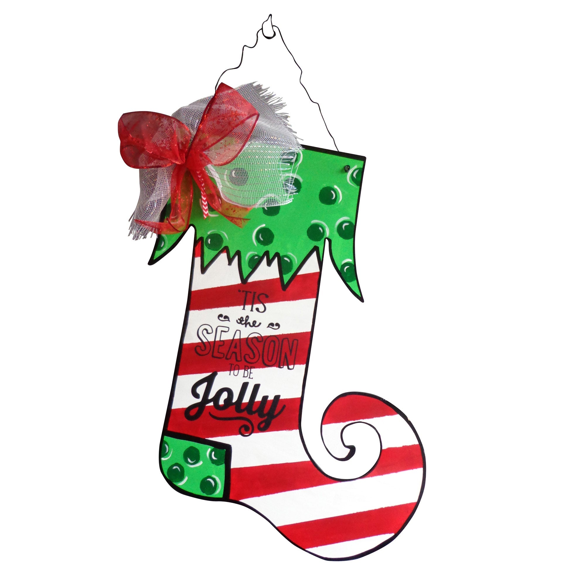 Basic Shape Stocking MDF Cutout Christmas Decor Silhouette - Unfinished For DIY