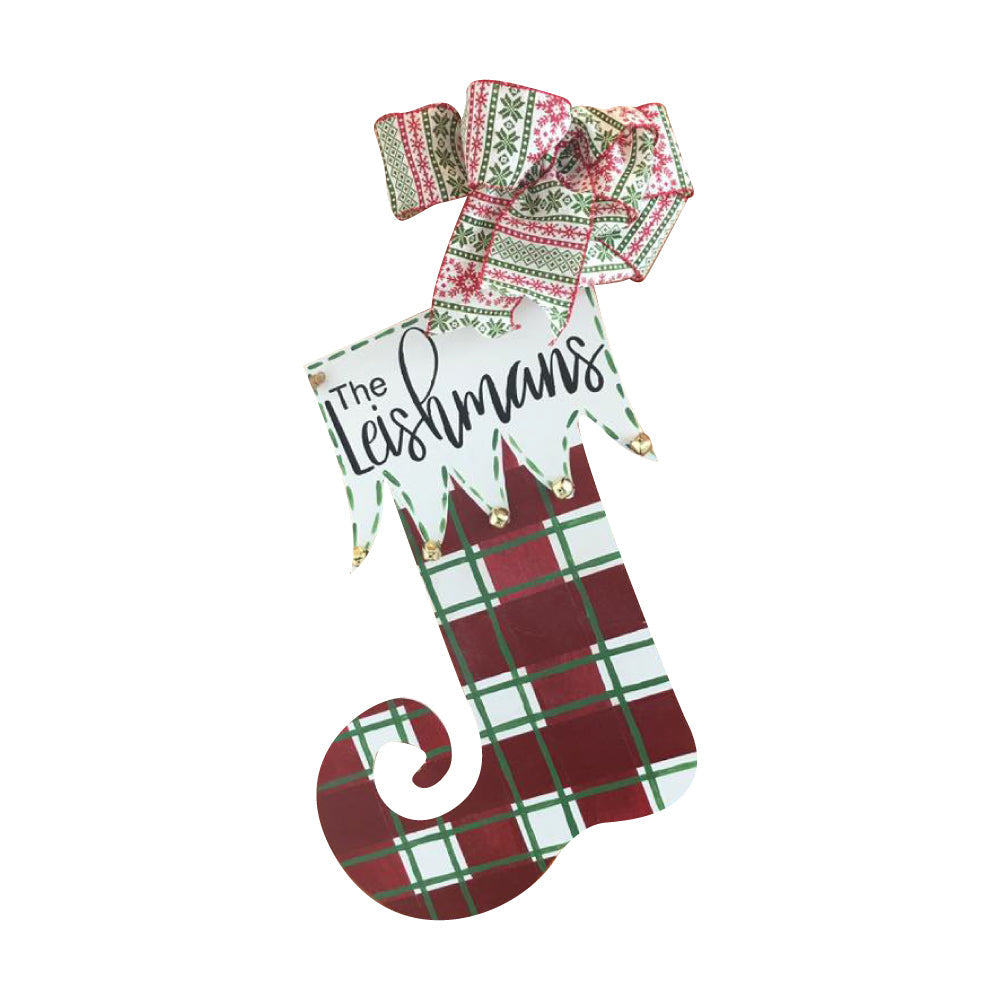 Basic Shape Stocking MDF Cutout Christmas Decor Silhouette - Unfinished For DIY