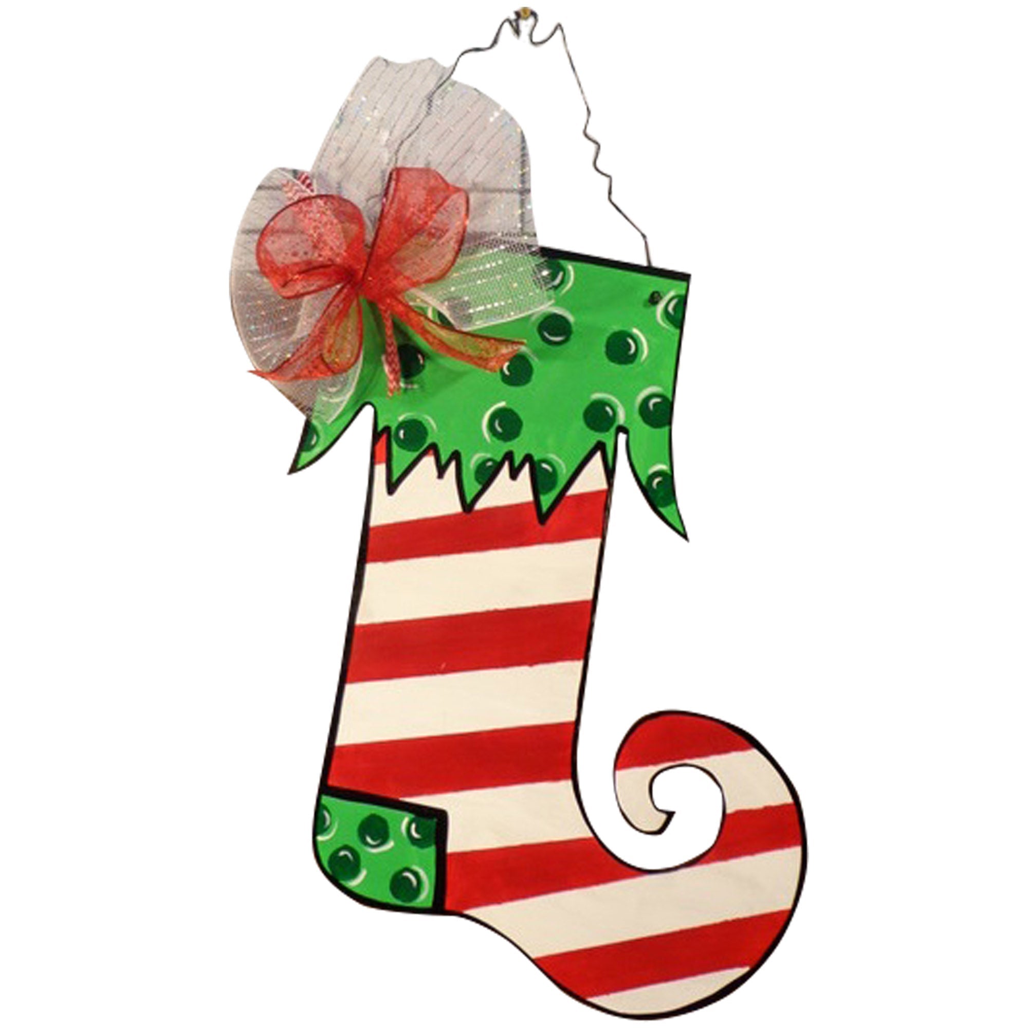 Basic Shape Stocking MDF Cutout Christmas Decor Silhouette - Unfinished For DIY