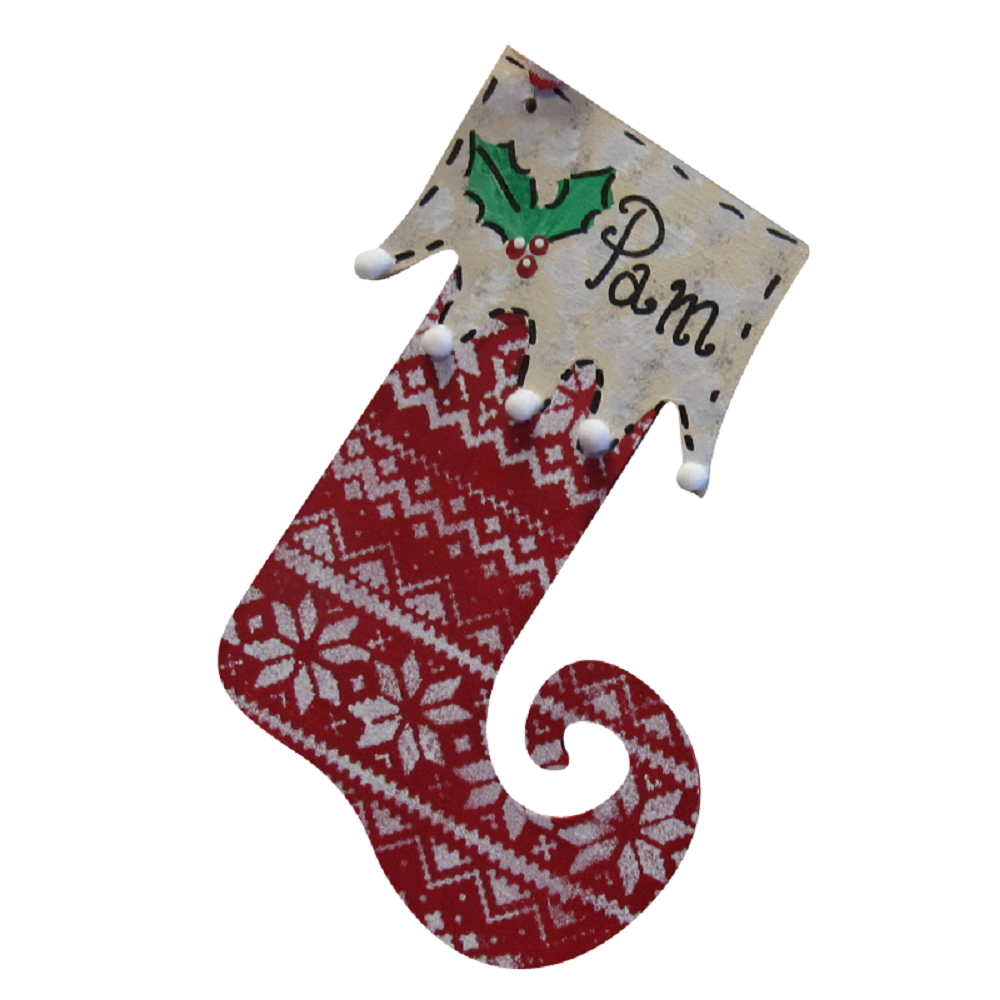 Basic Shape Stocking MDF Cutout Christmas Decor Silhouette - Unfinished For DIY