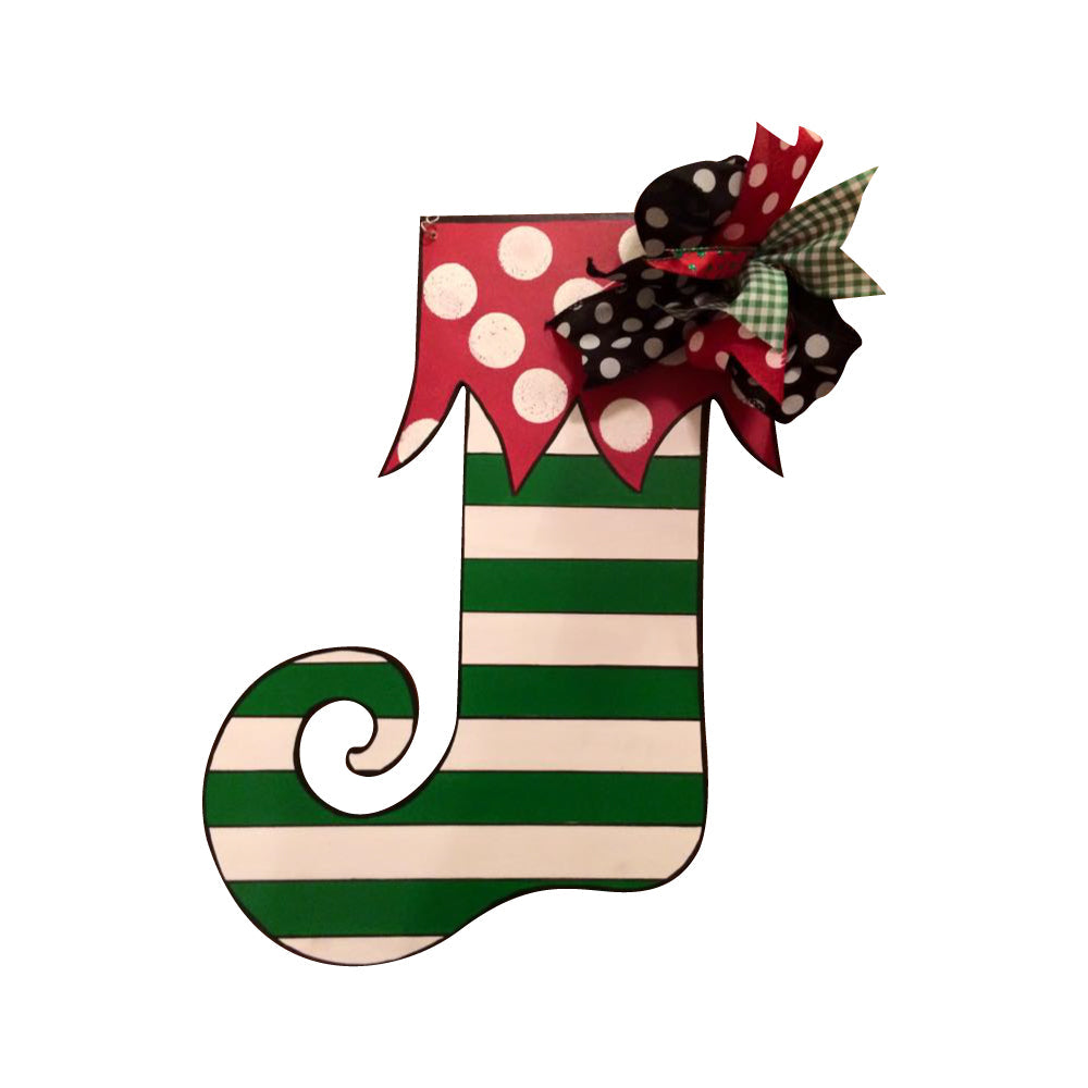Basic Shape Stocking MDF Cutout Christmas Decor Silhouette - Unfinished For DIY
