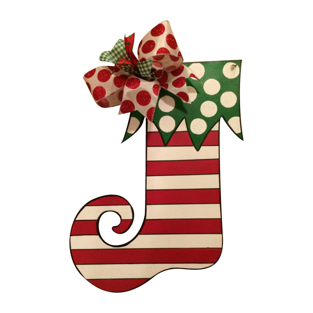 Basic Shape Stocking MDF Cutout Christmas Decor Silhouette - Unfinished For DIY