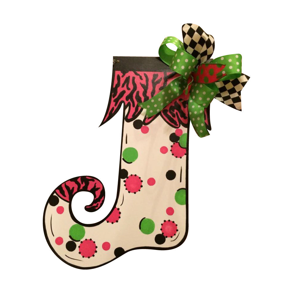 Basic Shape Stocking MDF Cutout Christmas Decor Silhouette - Unfinished For DIY