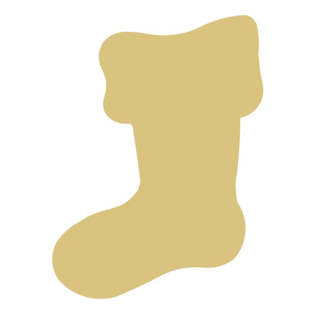 Basic Shape Stocking MDF Cutout Winter Decor - Unfinished For DIY