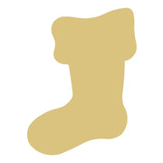 Basic Shape Stocking MDF Cutout Winter Decor - Unfinished For DIY