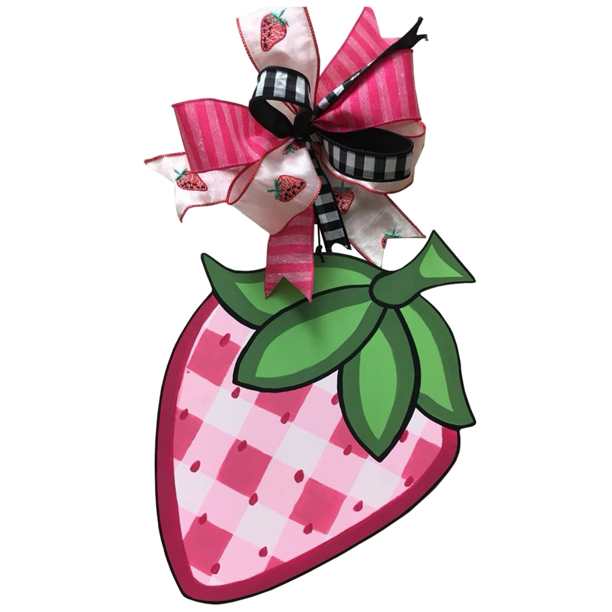 Basic Shape Strawberry MDF Cutout Silhouette - Unfinished For DIY