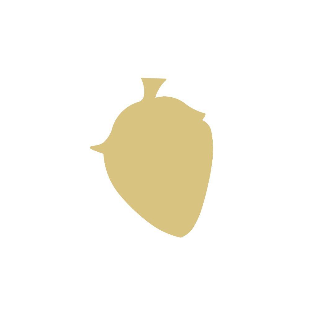 Basic Shape Strawberry MDF Cutout Silhouette - Unfinished For DIY
