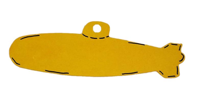 Basic Shape Submarine MDF Cutout Nautical Silhouette - Unfinished For DIY