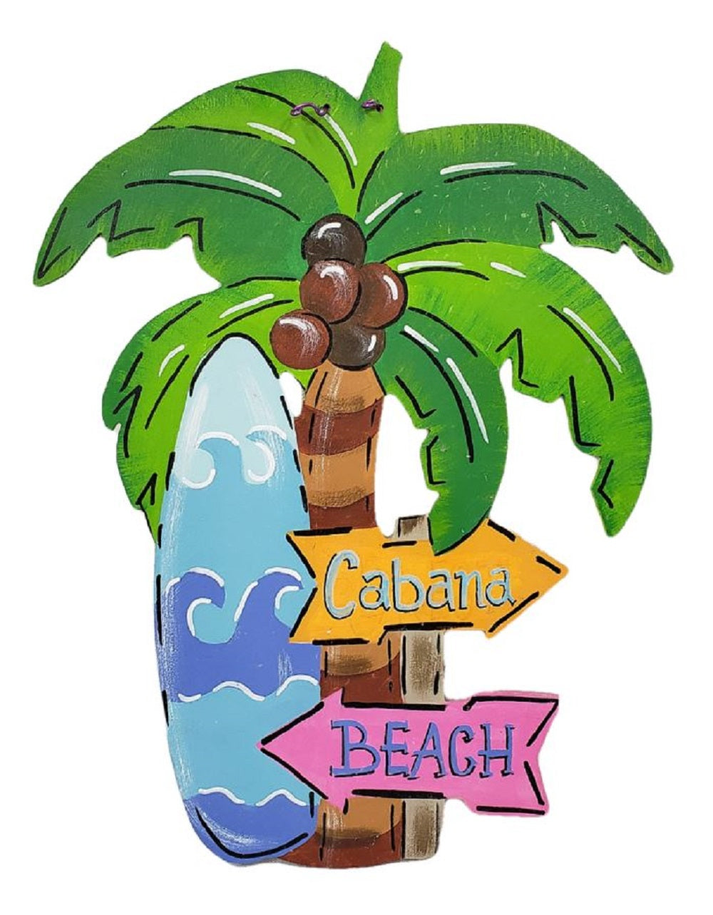 Basic Shape Palm Tree MDF Cutout With Summer Sign Silhouette  - Unfinished For DIY