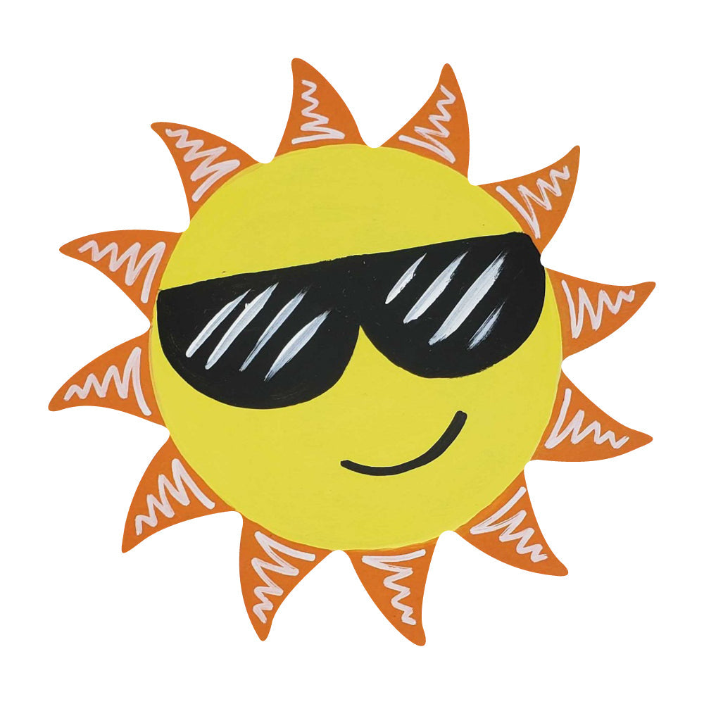 Basic Shape Sun MDF Cutout Silhouette Style 1 - Unfinished For DIY