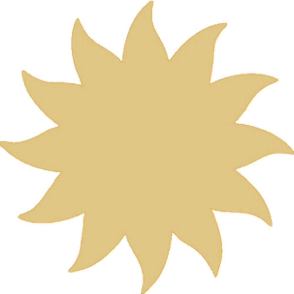 Basic Shape Sun MDF Cutout Silhouette Style 1 - Unfinished For DIY