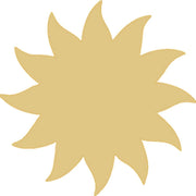 Basic Shape Sun MDF Cutout Silhouette Style 1 - Unfinished For DIY