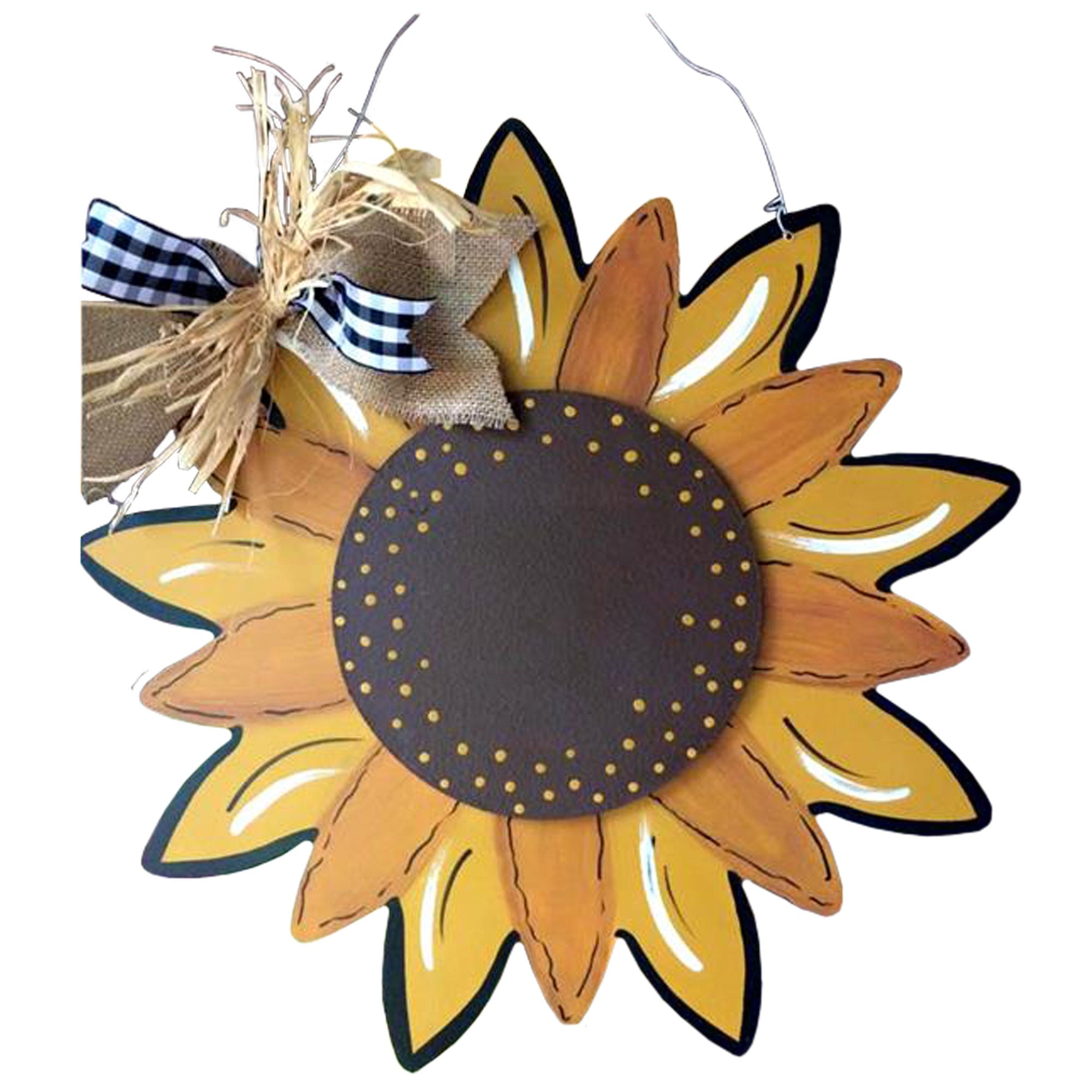 Basic Shape Sunflower MDF Cutout Silhouette Style 1 - Unfinished For DIY
