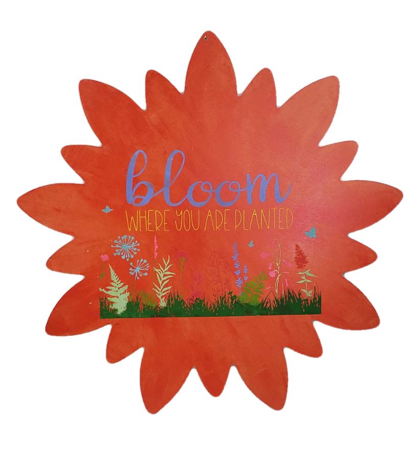 Basic Shape Sunflower MDF Cutout Silhouette Style 1 - Unfinished For DIY