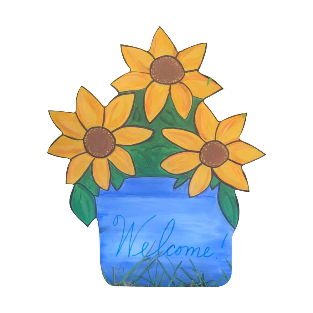 Basic Shape Sunflower MDF Cutout Floral Silhouette Style 2 - Unfinished For DIY
