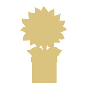 Basic Shape Sunflower MDF Cutout Silhouette Style 3 - Unfinished For DIY