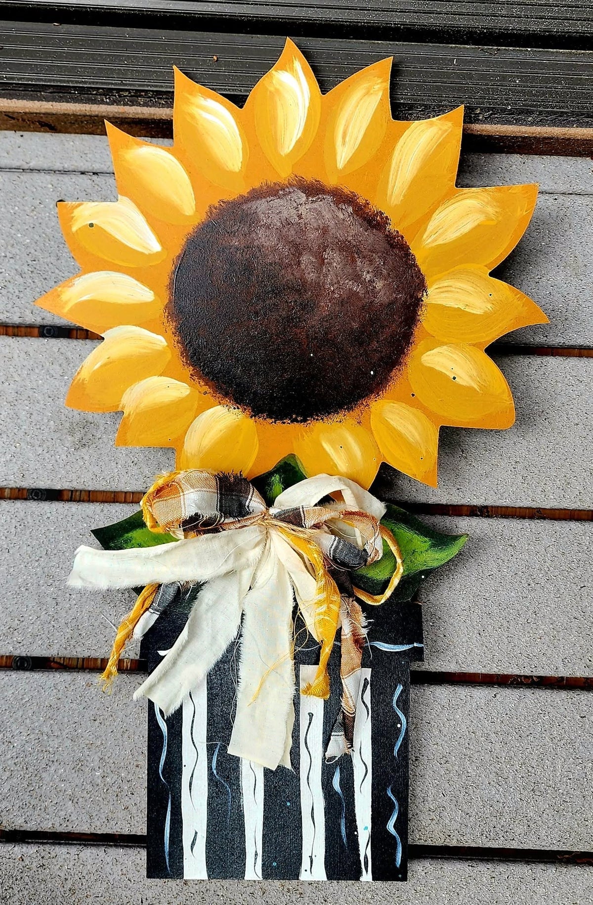 Basic Shape Sunflower MDF Cutout Silhouette Style 3 - Unfinished For DIY