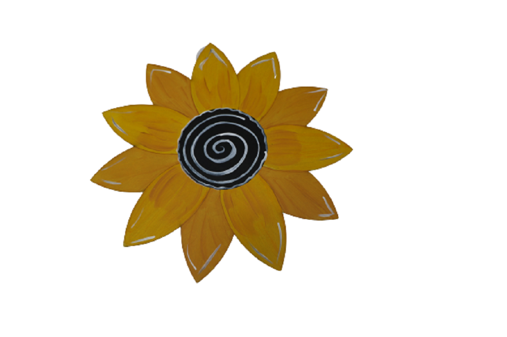 Basic Shape Sunflower MDF Cutout Silhouette Style 4 - Unfinished For DIY