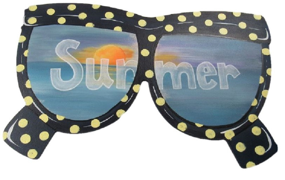 Basic Shape Sunglasses MDF Cutout Silhouette - Unfinished For DIY