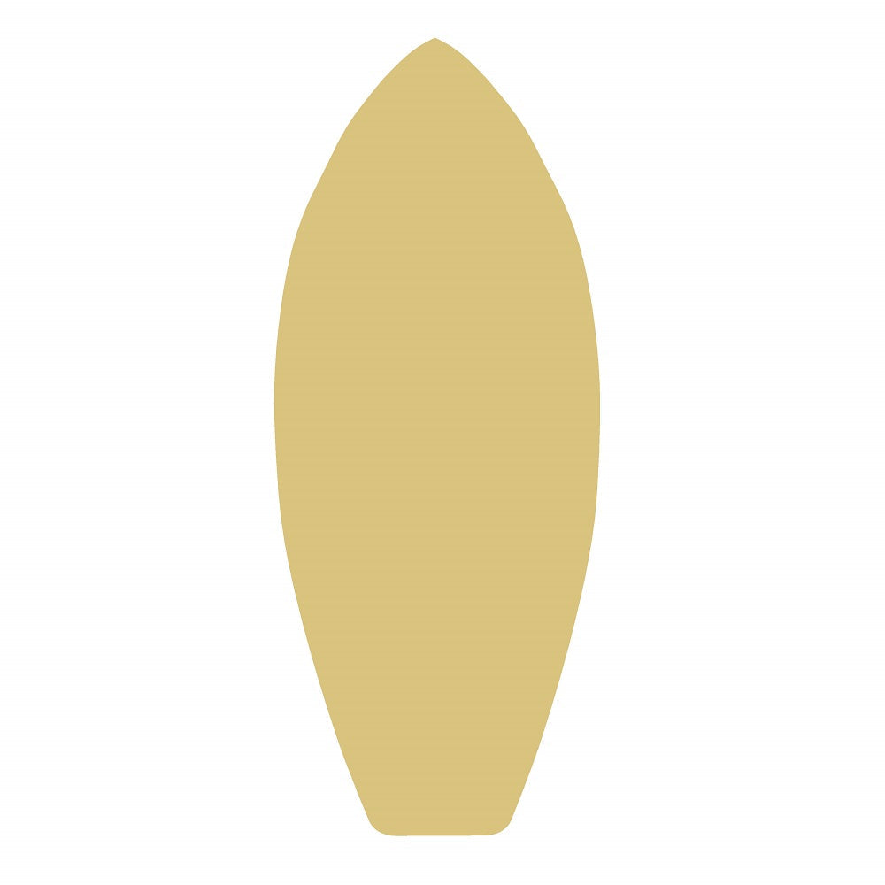 Basic Shape Surfboard MDF Cutout Plain Silhouette - Unfinished For DIY