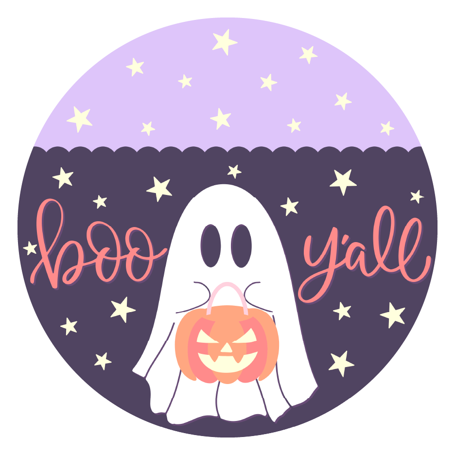Diva Watt Designs: PURPLE BOO YALL WITH PUMPKIN