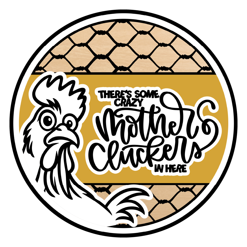 Diva Watt Designs: YELLOW CRAZY MOTHER CLUCKERS CHICKEN