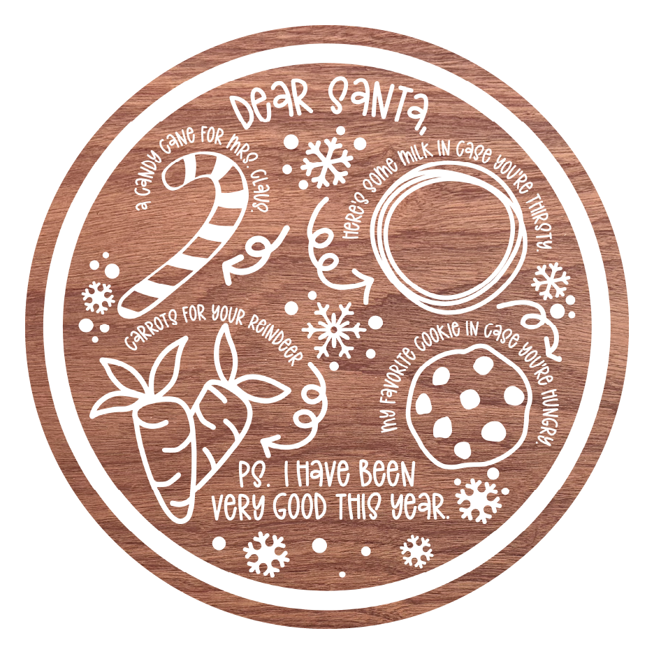 Diva Watt Designs: BROWN DEAR SANTA COOKIE PLAQUE