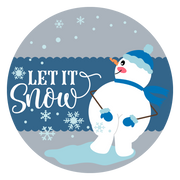 Diva Watt Designs: GRAY AND BLUE LET IT SNOW WITH SNOWMAN