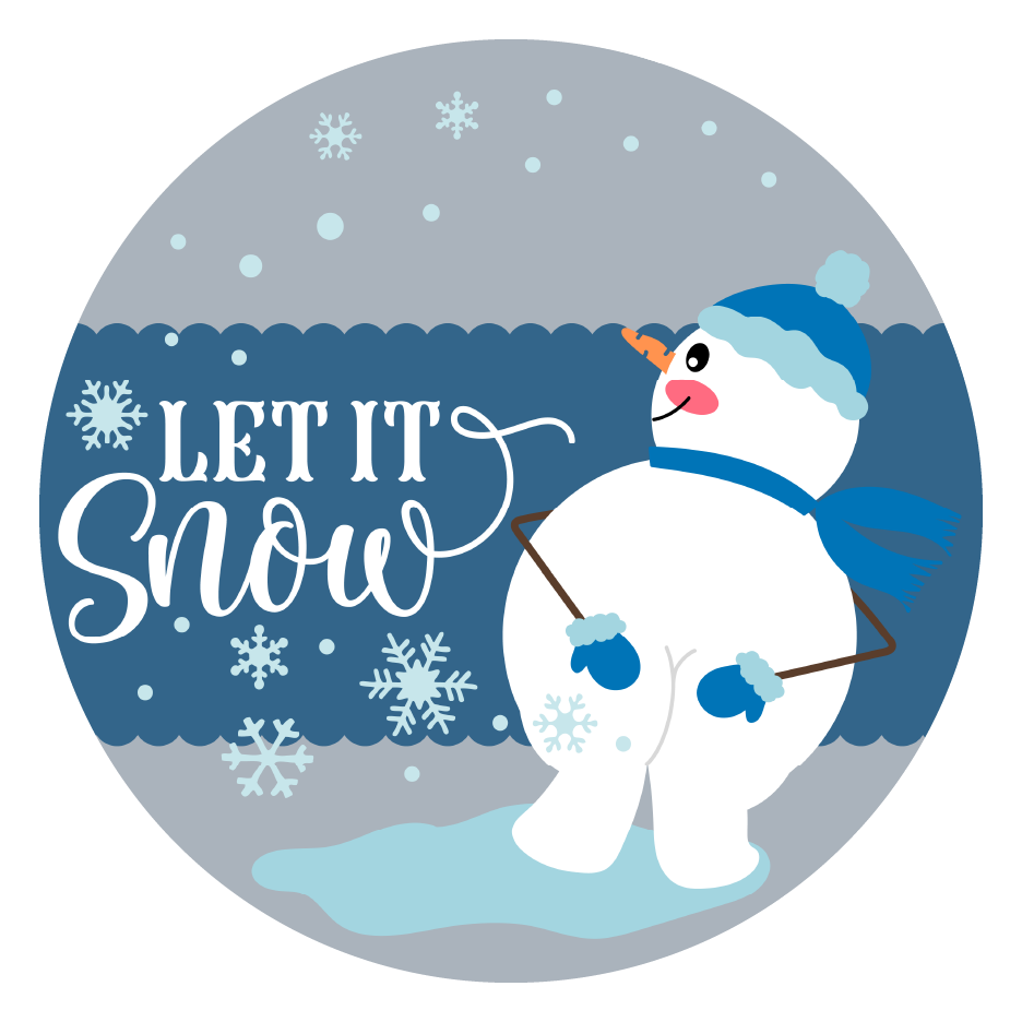 Diva Watt Designs: GRAY AND BLUE LET IT SNOW WITH SNOWMAN
